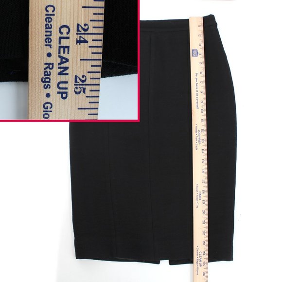 Vintage Moschino Cheap & Chic Black 100% Wool Knee Length Pencil Skirt IT40 4/6 - Picture 7 of 9